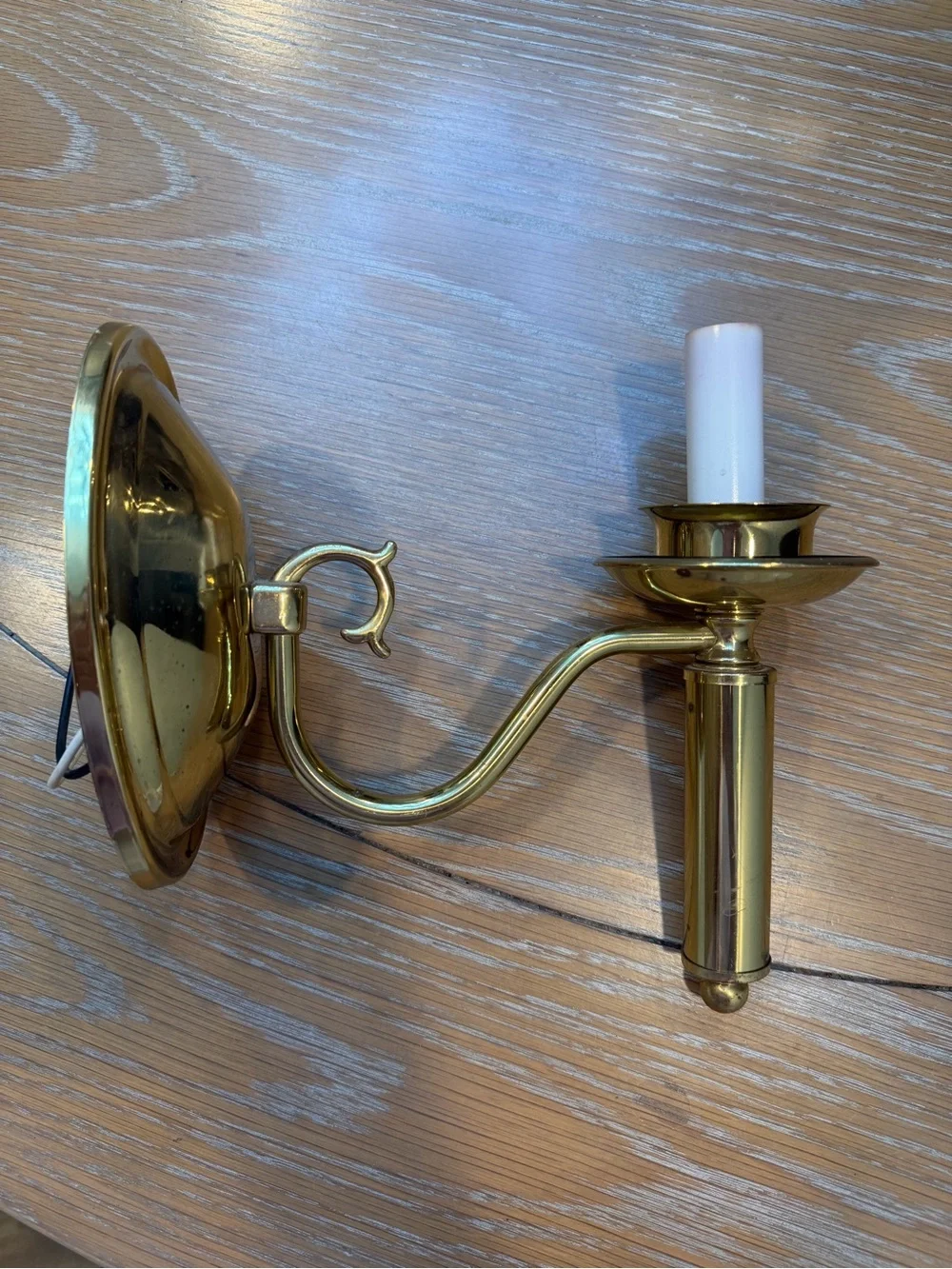 Vintage Brass Wall Sconce Accent Light - Polished Brass